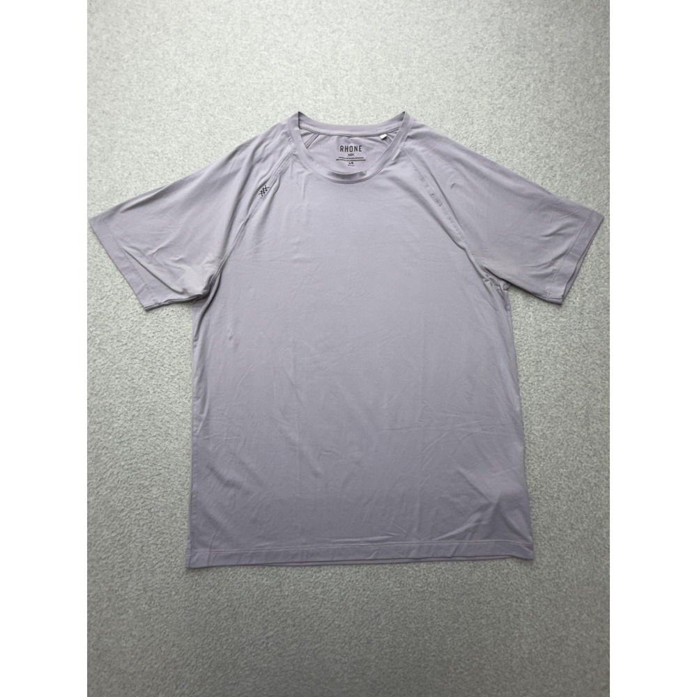 Rhone Shirt Mens Large Purple Short Sleeve Performance Athletic Raglan Tee
